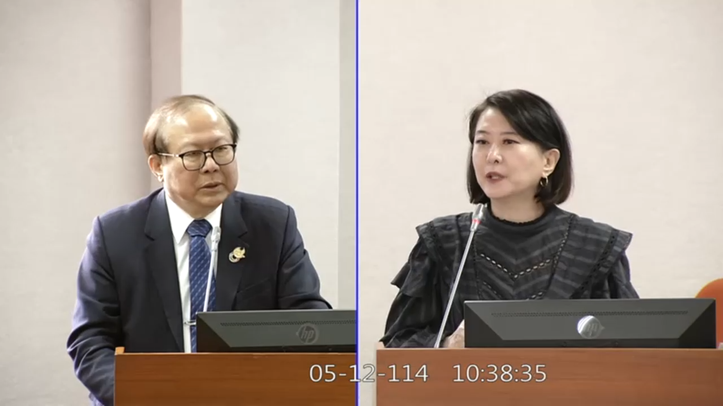 王鴻薇質詢問人事總處下半年的放假是否會調整,引發網友熱議。(翻攝自國會頻道)