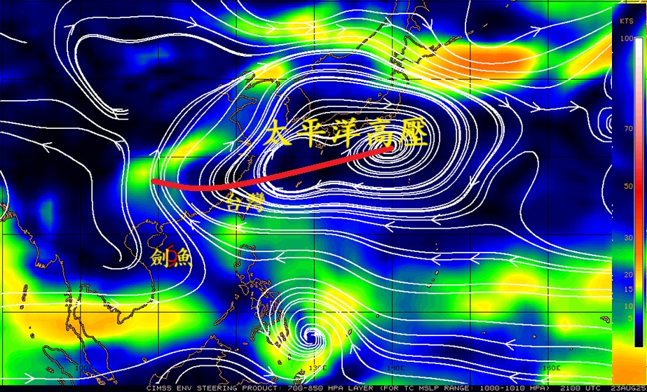 鄭明典今天於臉書po文，指高壓軸線通過台灣北方海面，北部更易出現高溫。（翻攝自鄭明典臉書）