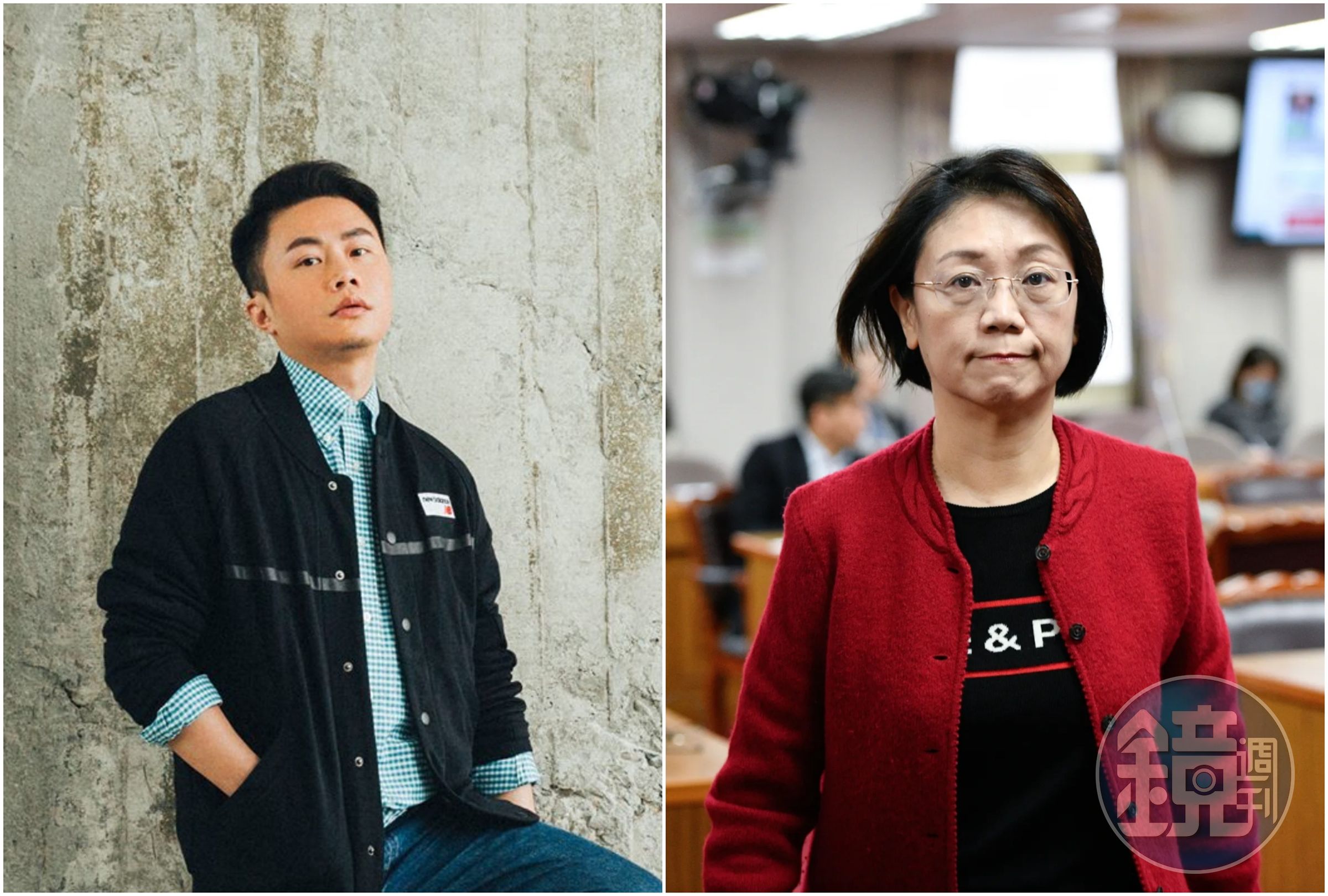 翁曉玲（右）亂貼LOGO酸聶永真（左）是「民進黨政府鍾愛的御用設計師」，當中卻出現其他設計團隊的作品。（翻攝自聶永真臉書／本刊資料照）