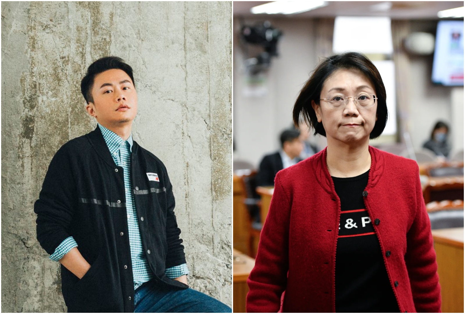 翁曉玲（右）亂貼LOGO酸聶永真（左）是「民進黨政府鍾愛的御用設計師」，當中卻出現其他設計團隊的作品。（翻攝自聶永真臉書／本刊資料照）