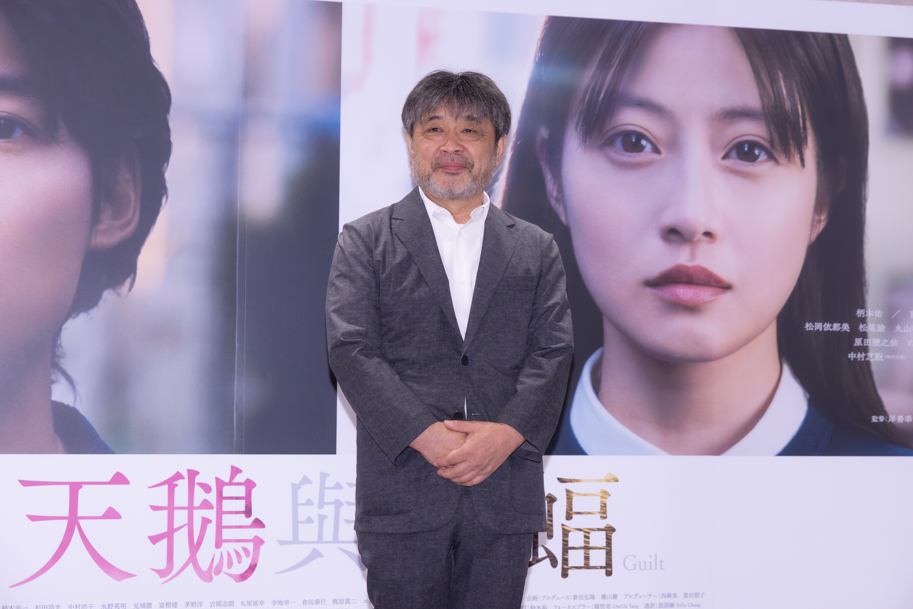 導演岸善幸一早起床看到窗外雨景，有了「好想在台灣拍電影」的心情。