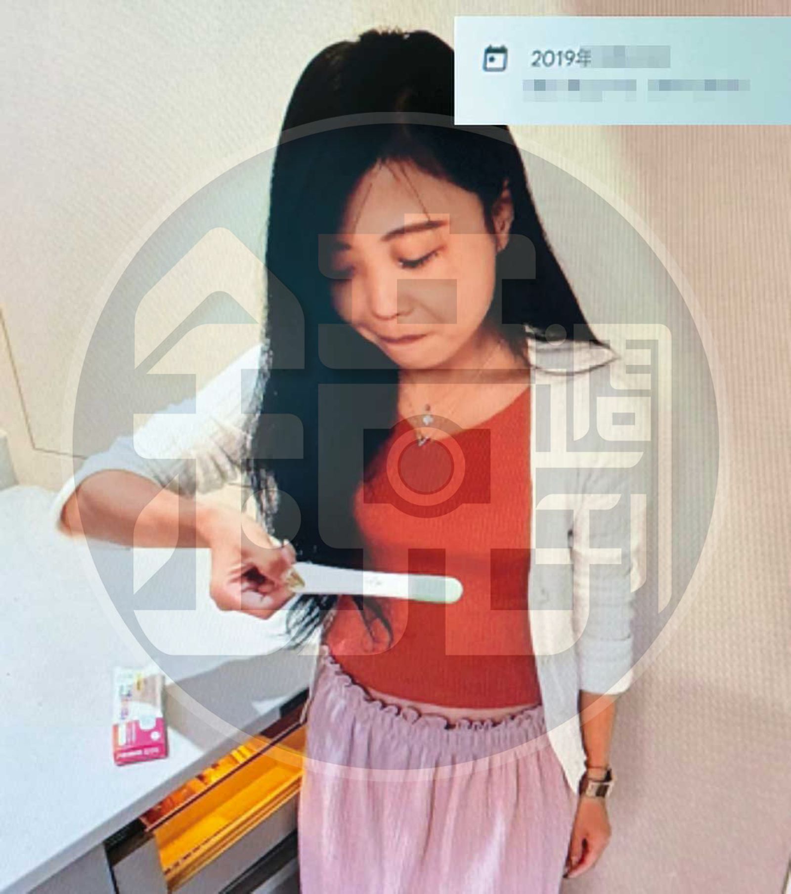 黃佳鈴(圖)傳照片給B小姐,說與A男交往時曾懷孕。(讀者提供)