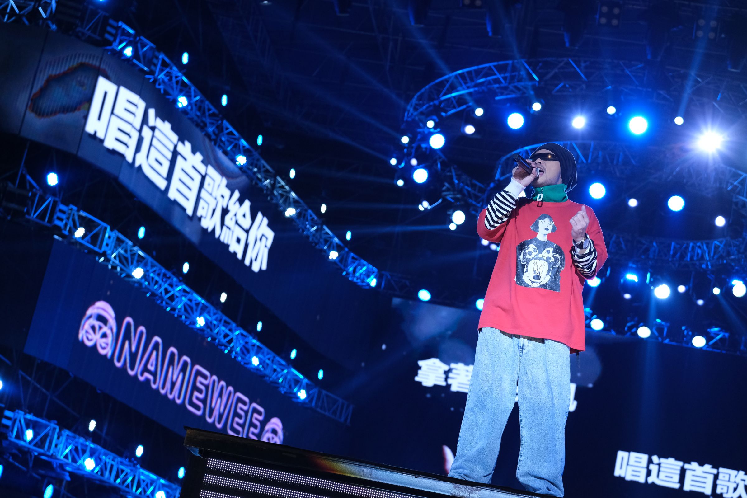 黃明志首次在台中跨年。（三立提供）