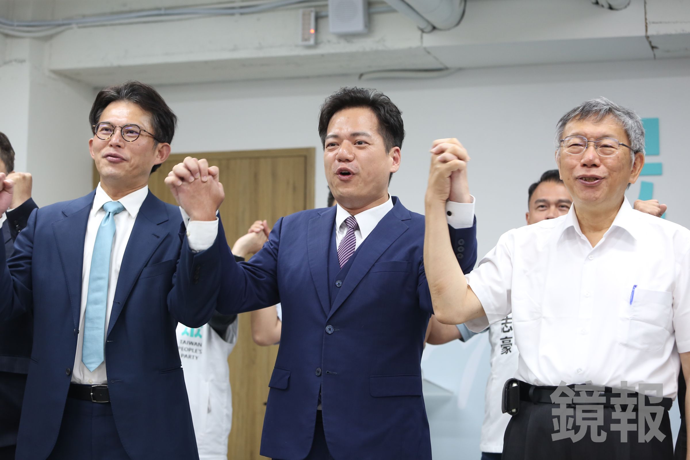 民眾黨5月20日正式徵召新竹黨部主委邱臣遠出戰2026竹北市長。(鏡報姜永年)
