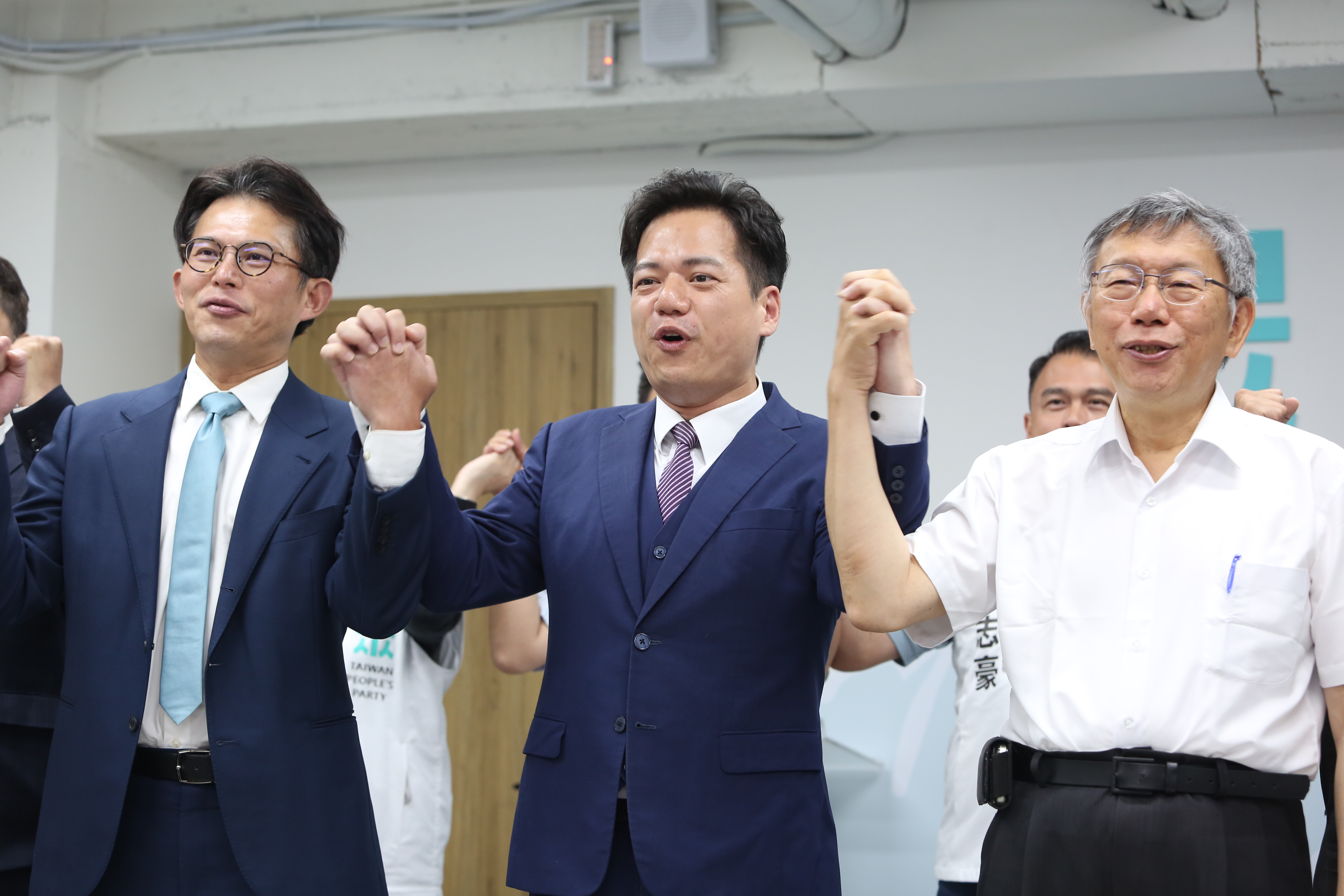 民眾黨5月20日正式徵召新竹黨部主委邱臣遠出戰2026竹北市長。（鏡報姜永年）