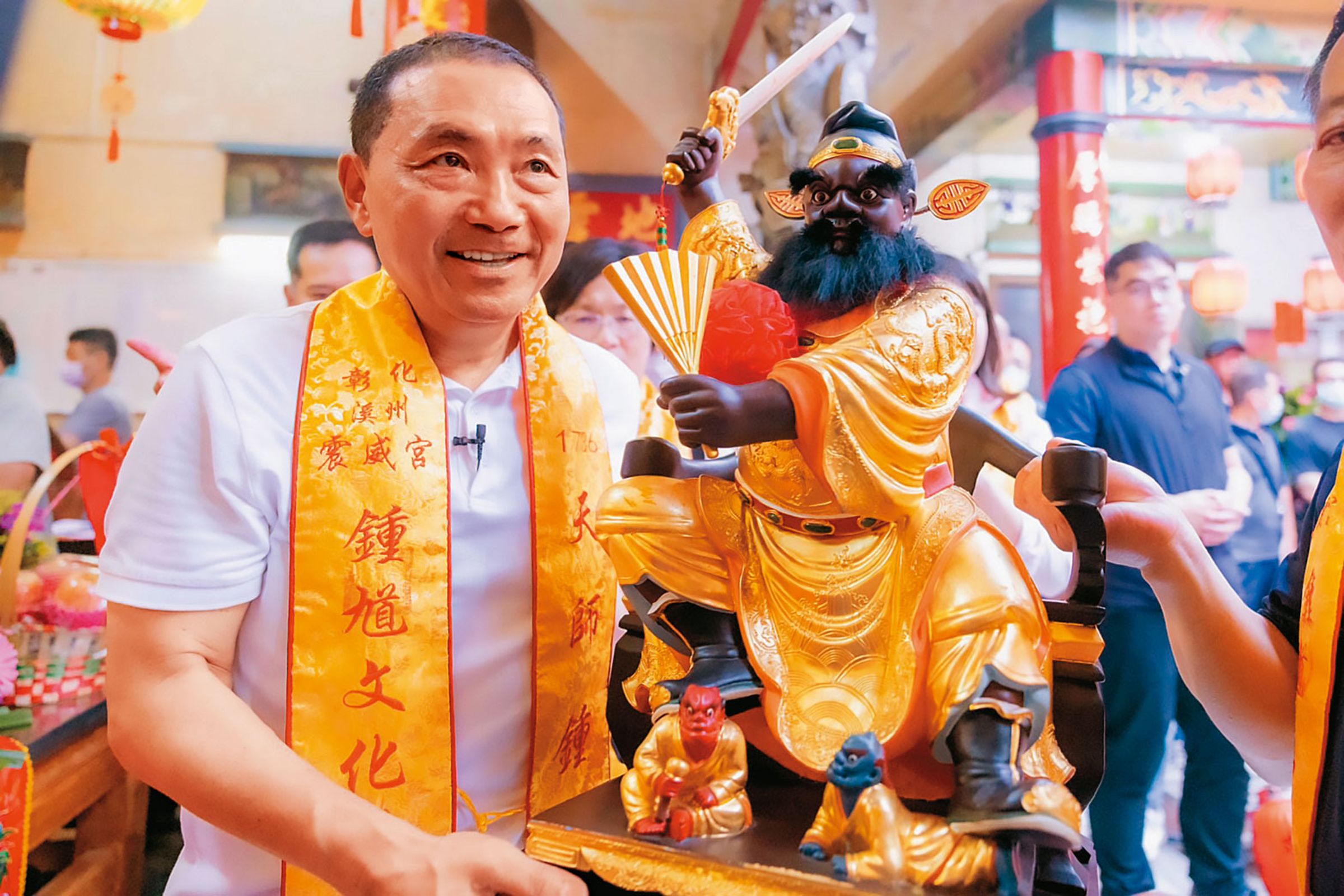 侯友宜強化正義形象,首場大型造勢將以關公為主題。