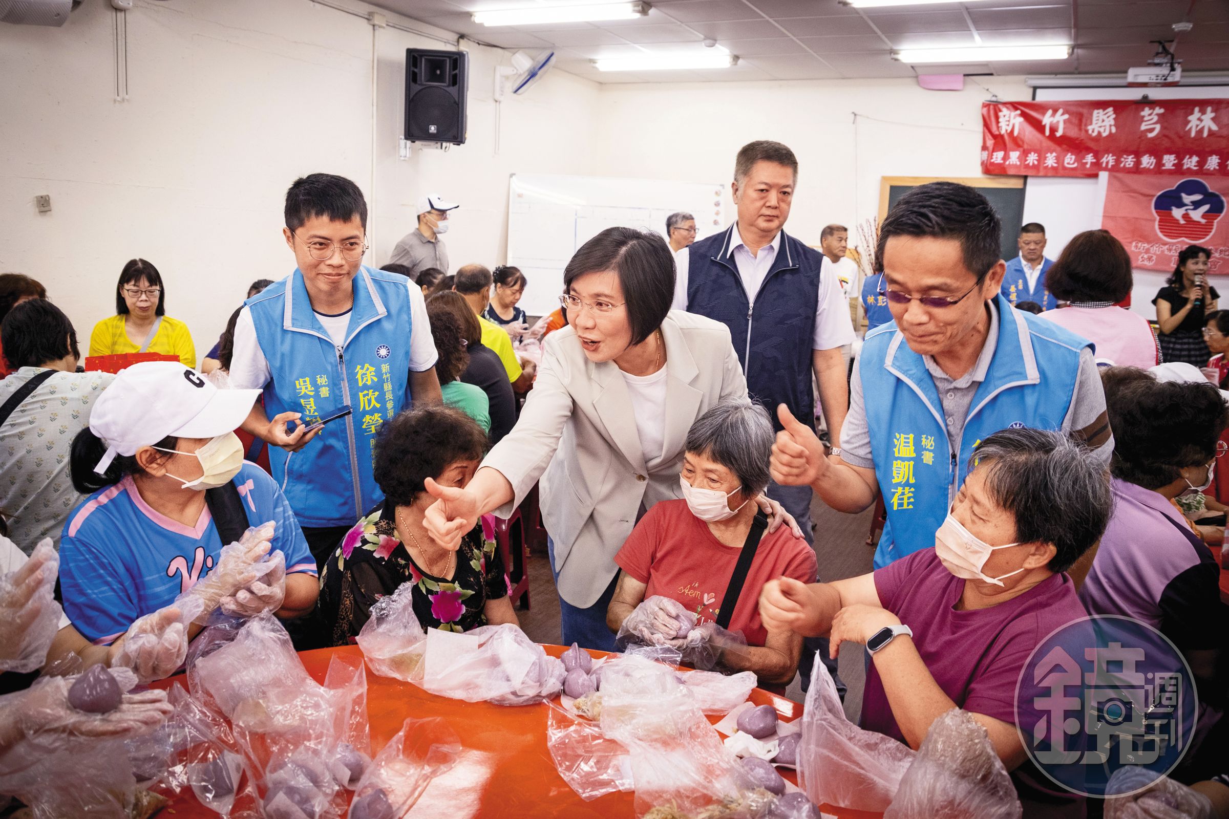竹北藍白整合失敗,徐欣瑩(中)稱自己沒權力決定,並續喊在野團結。