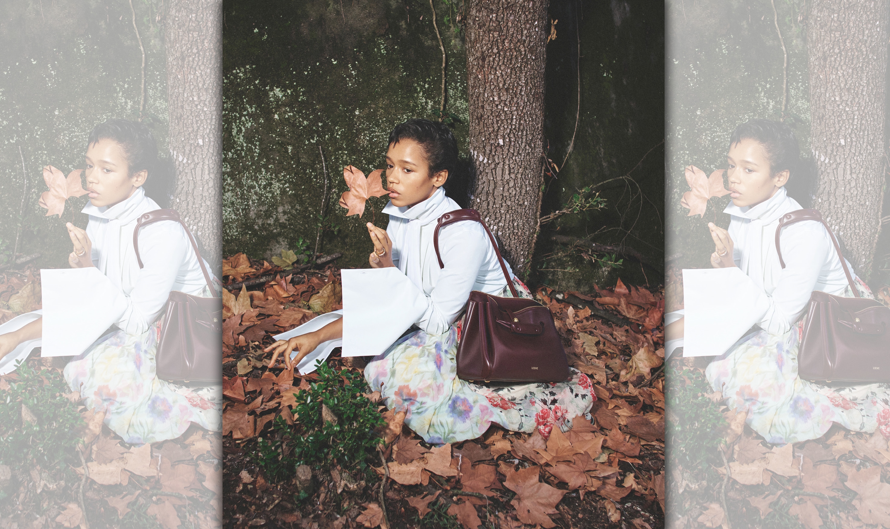 加拿大女演員兼導演Taylor Russell擔綱演繹Madrid包款。（LOEWE提供）