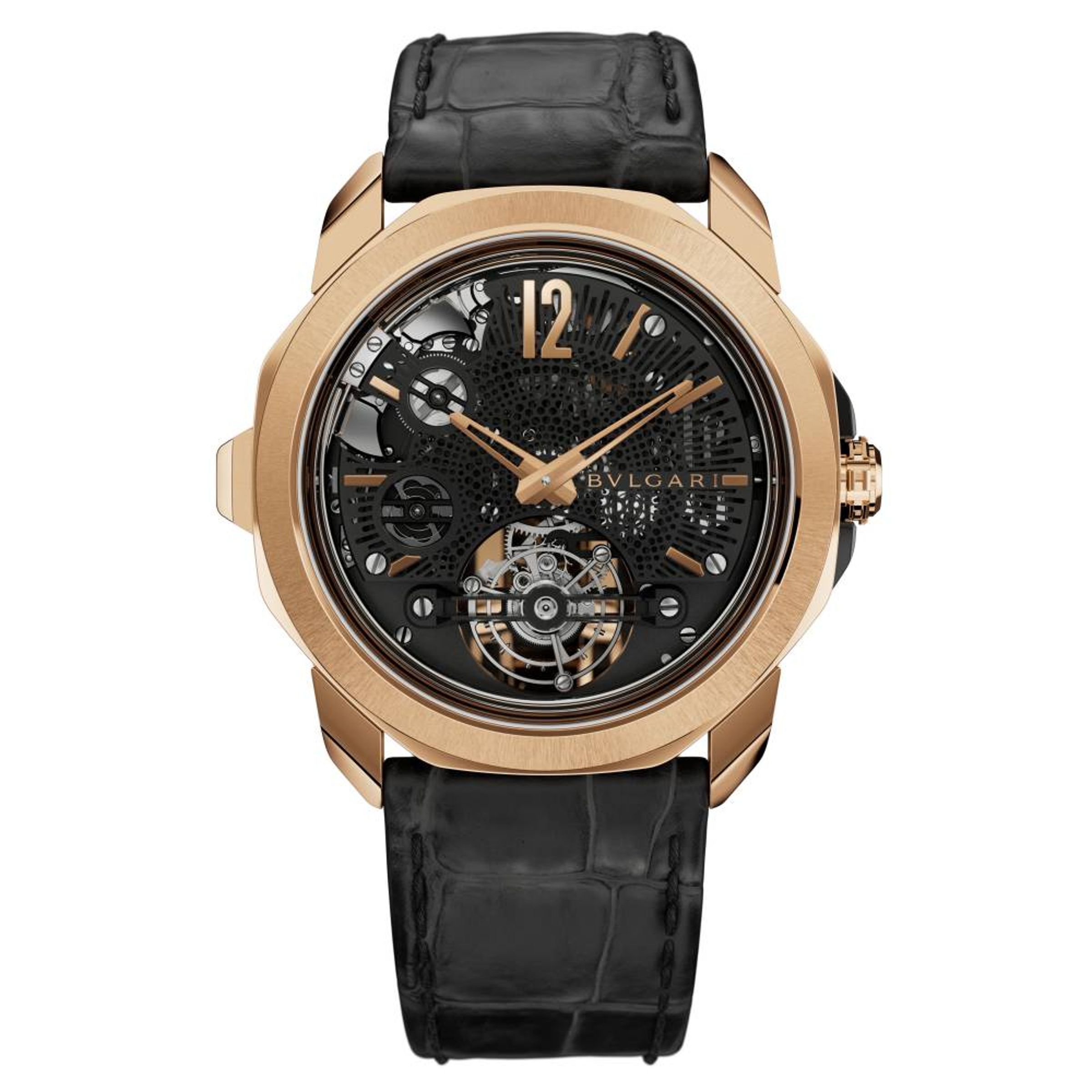 寶格麗日前在GWD錶展上發表全新版本的Octo Roma Carillon Tourbillon「教堂鐘樂三問陀飛輪腕錶」，與瑞士指揮家Lozenzo Viotti合作，將其報時的音調調校為「三全音」音程。錶殼尺寸為 44 毫米，厚度為 12.6 毫米。定價約380,000歐元，限量 30 枚。