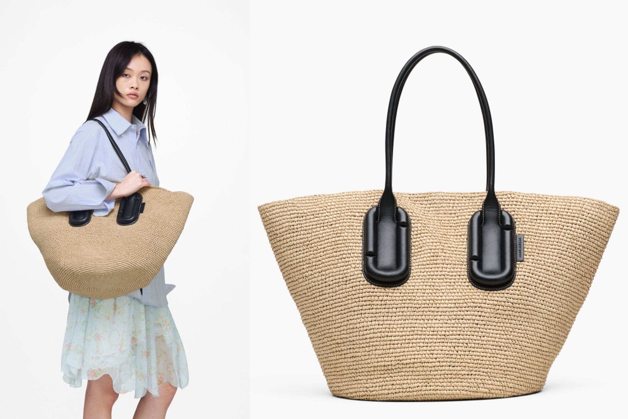BABE拉菲草托特包。NT$33,500(美之心提供)