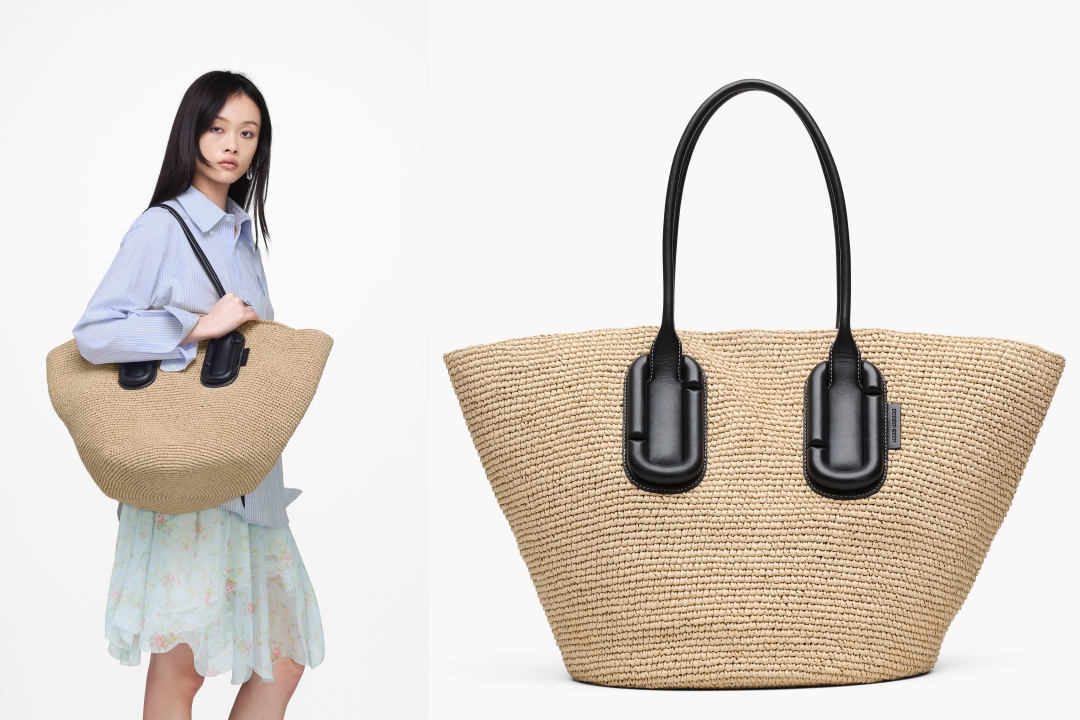 BABE拉菲草托特包。NT$33,500（美之心提供） 