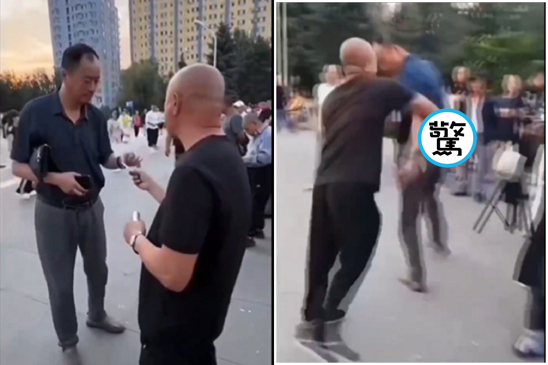 一言不合就開殺！中國網紅跳廣場舞與人互動，突遭醉漢狠刺多刀慘死。（翻自X平台）