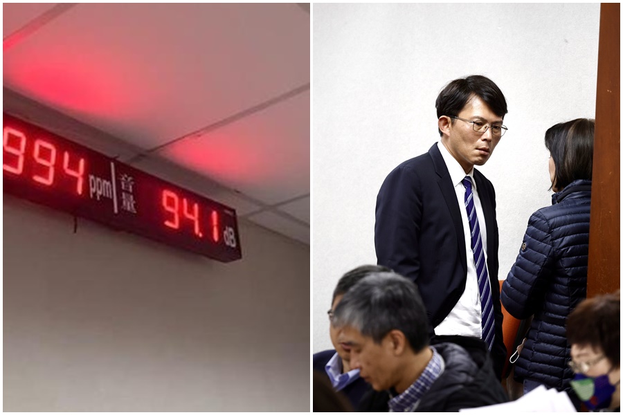 黃國昌今日在司法委員會質詢法務部長鄭銘謙時，音量數度飆破90分貝，一度來到94.1分貝。（翻攝自臉書、本刊資料照）