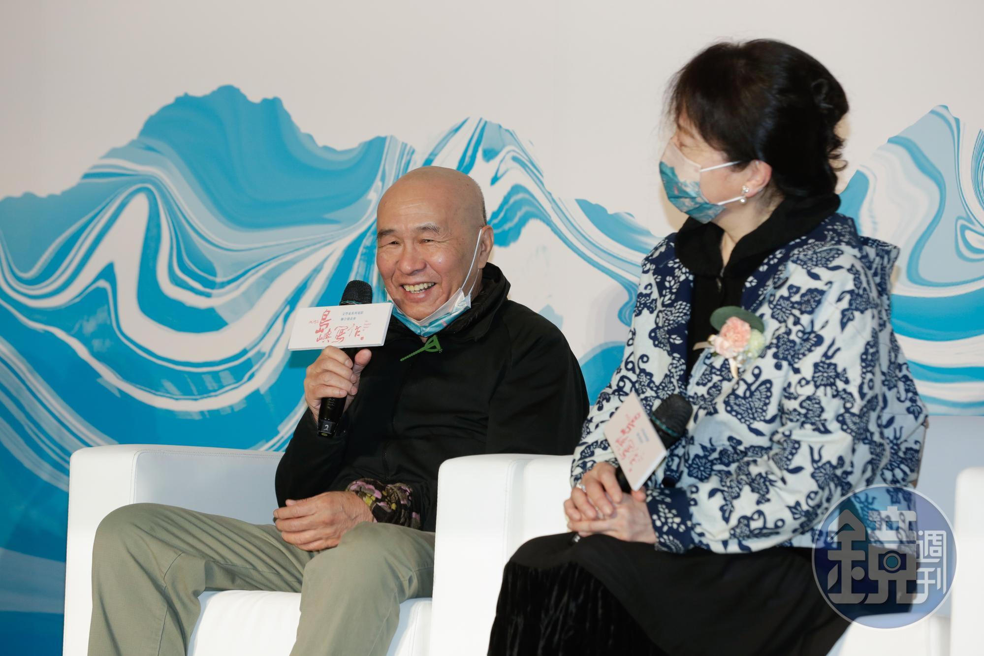 侯孝賢驚傳罹患失智症已無法工作，去年2月他出席長期合作編劇朱天文執導紀錄片發表會，台上受訪時依然談笑風生。（攝影：陳仁萱）