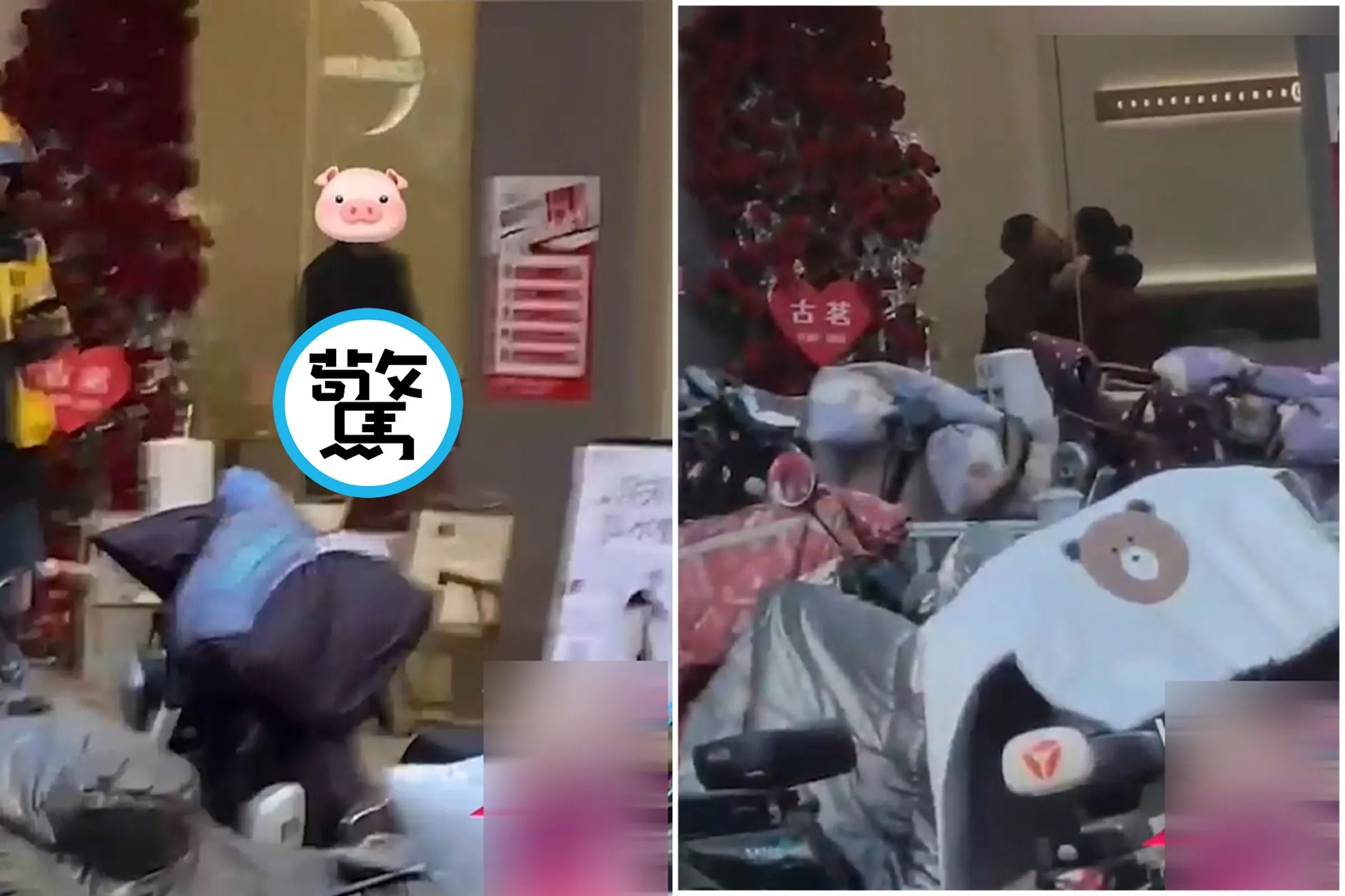 先前另一間「古茗」分店，也發生過誇張活春宮事件。（翻自《51吃瓜網》）