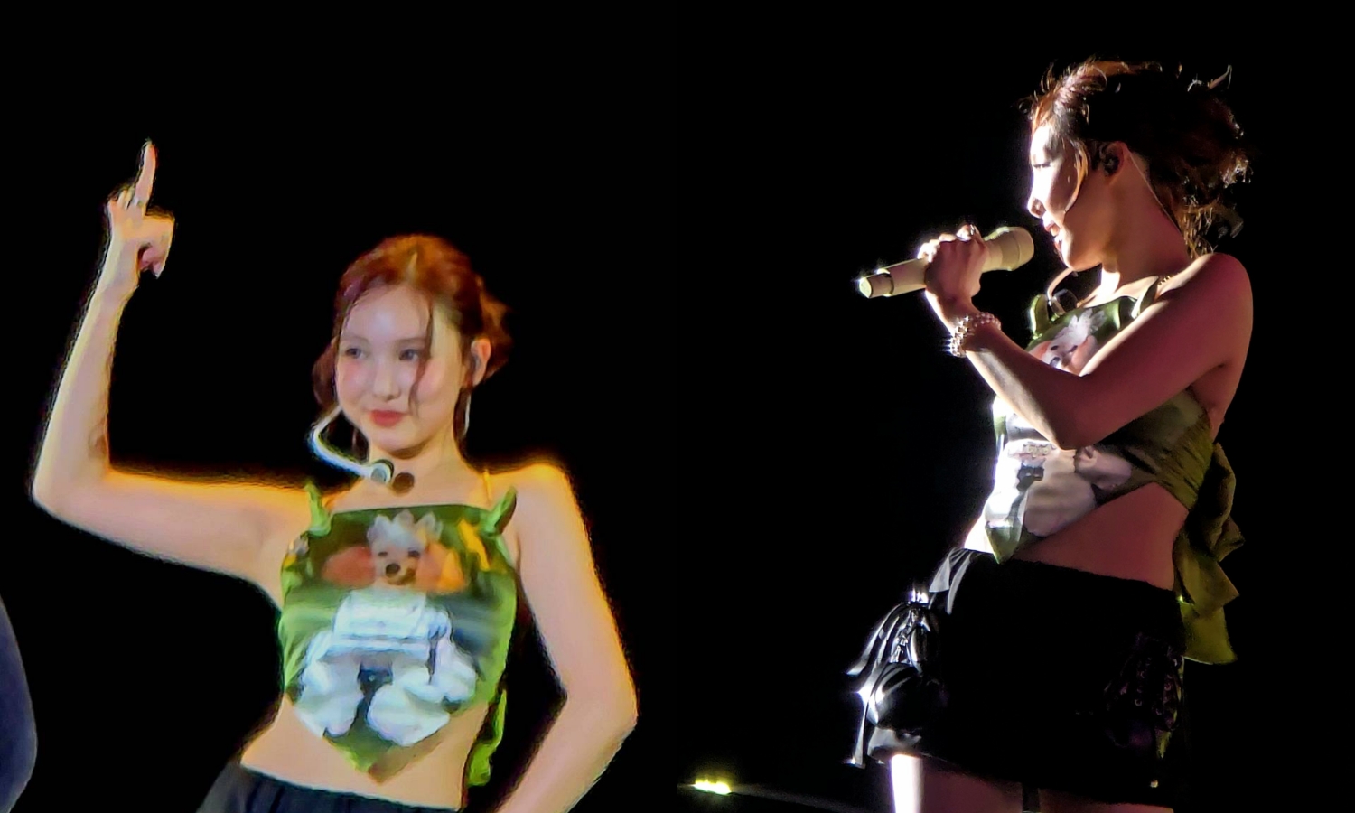 TWICE成員娜璉大方寵粉，劇透新專輯舞蹈動作。（讀者提供）