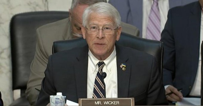 美國共和黨資深議員、參議院軍事委員會主席威克爾，傳出將於8月率領國會代表團訪問台灣。（翻攝自X@SenatorWicker ）