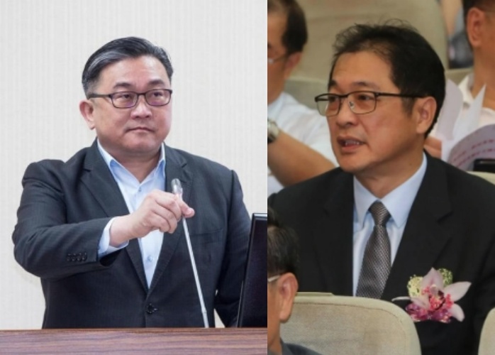 今天針對國會改革覆議案進行委員會審查第2天，王定宇（左）和鄭銘謙（右）一來一往詢答。（本刊資料照）