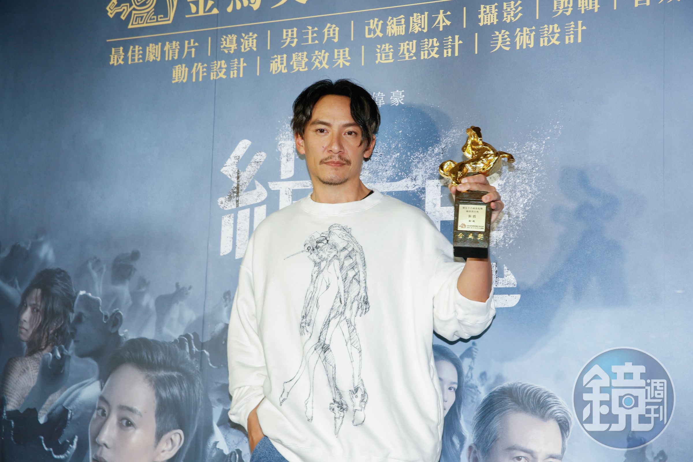 張震為了演出電影《緝魂》中罹患癌症的檢察官，三個月內激瘦12公斤。（資料照）