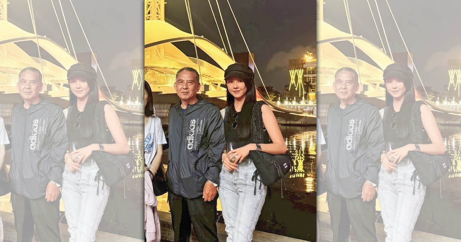 藝人邵雨薇（右）爸爸（左）曾任職的保全公司，如今董事爆出複雜家醜。（翻攝自邵雨薇臉書）