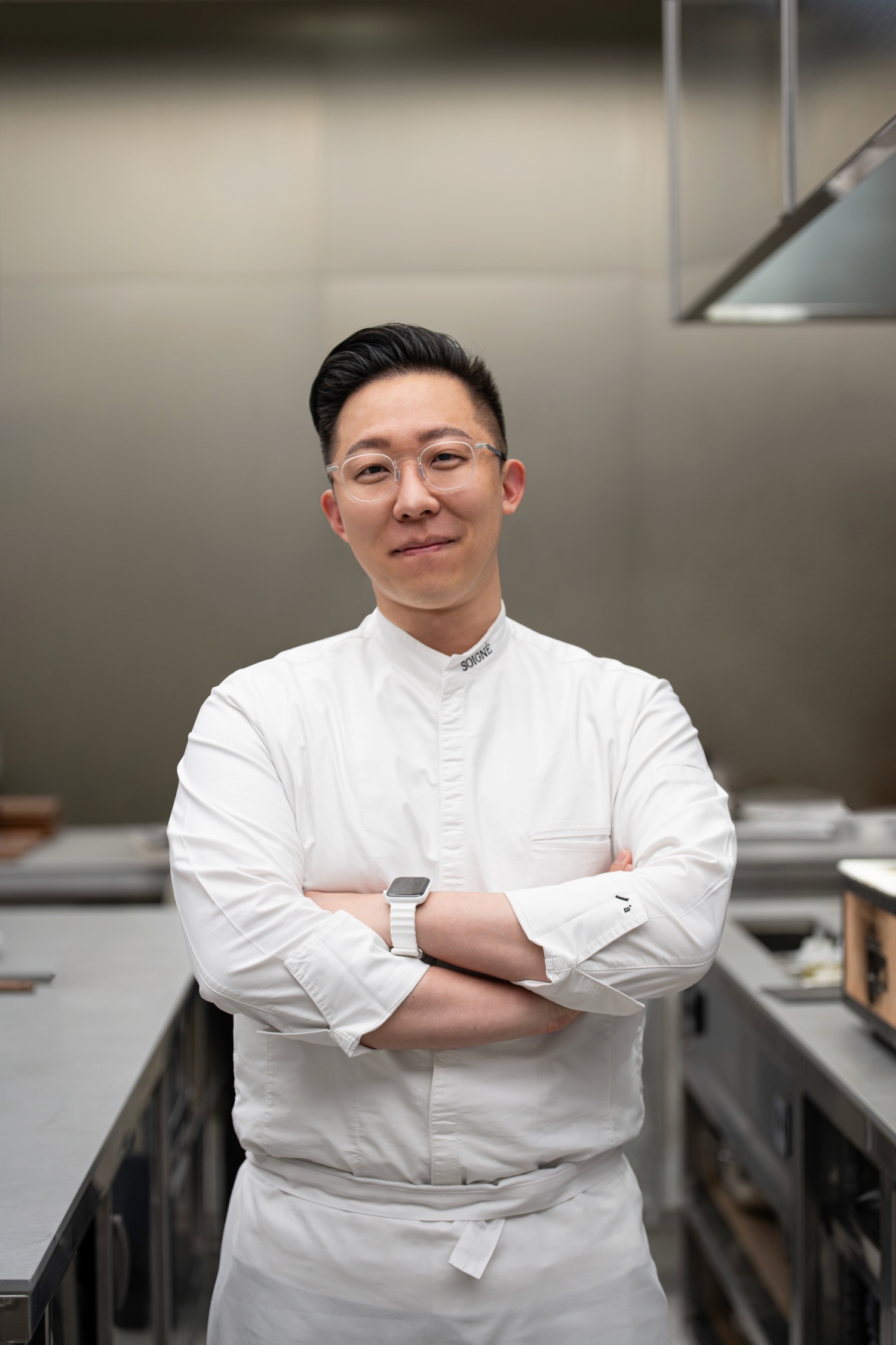 首爾米其林二星餐廳SOIGNÉ主廚Jun Lee，近年經常來台獻藝。（AKIN君尹提供）