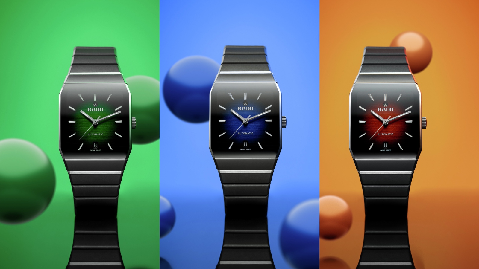 RADO Anatom｜錶徑32.5mm X 46.3mm／高科技陶瓷錶殼／時、分、秒、日期指示／RADO R766自動上鍊機芯／動力儲存72小時／防水50米／定價NT$110,500