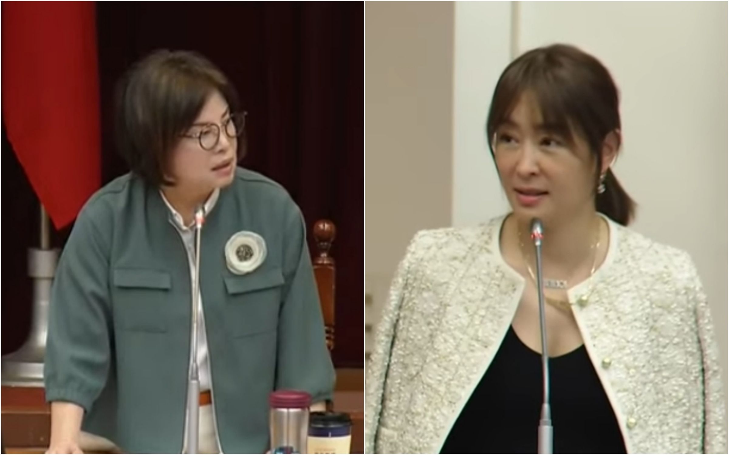 賈永婕今赴立法院接受質詢,卻被召委賴惠員嫌穿得「不純樸」。(翻攝自國會頻道)