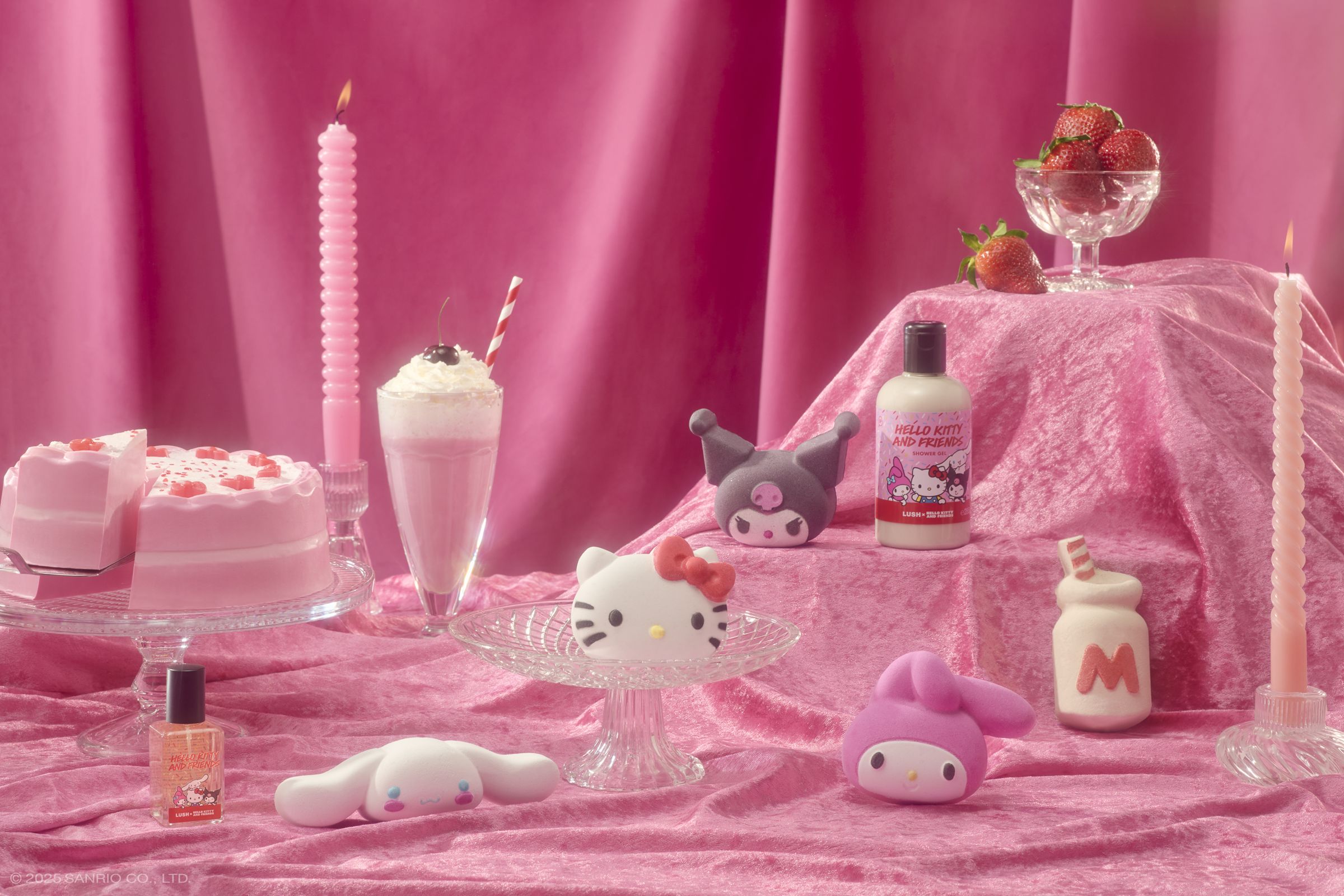 LUSH x Hello Kitty and Friends限定聯名系列實在太可愛了!(嵐舒提供)
