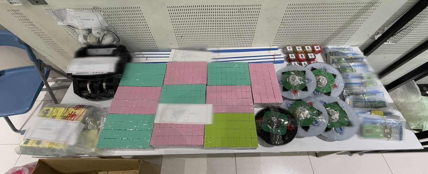 國內棋牌社隱藏賭博問題嚴重。（警方提供）