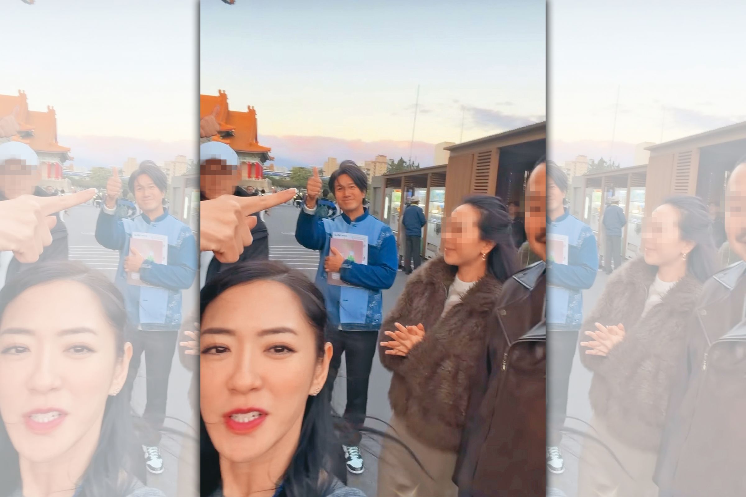 楊千霈（前）的限動中，可發現男友Jeremy（後排左二）曾特地去支持她的舞台劇演出。（翻攝自楊千霈IG）