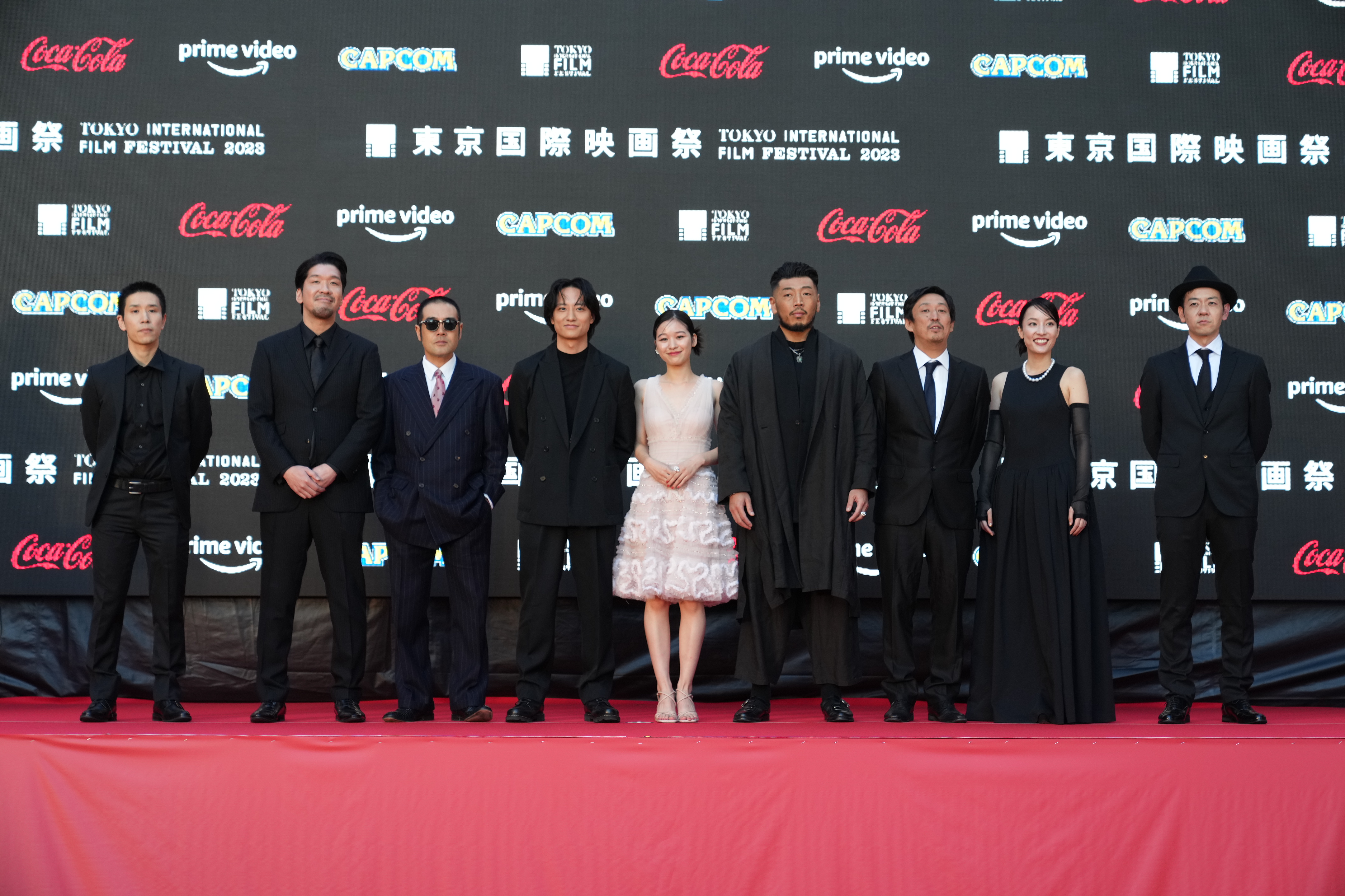 独立片《辰巳》入选亚洲未来单元，导演与演员们都很惊讶后藤刚範（右四）在台有知名度。（东京国际影展提供）