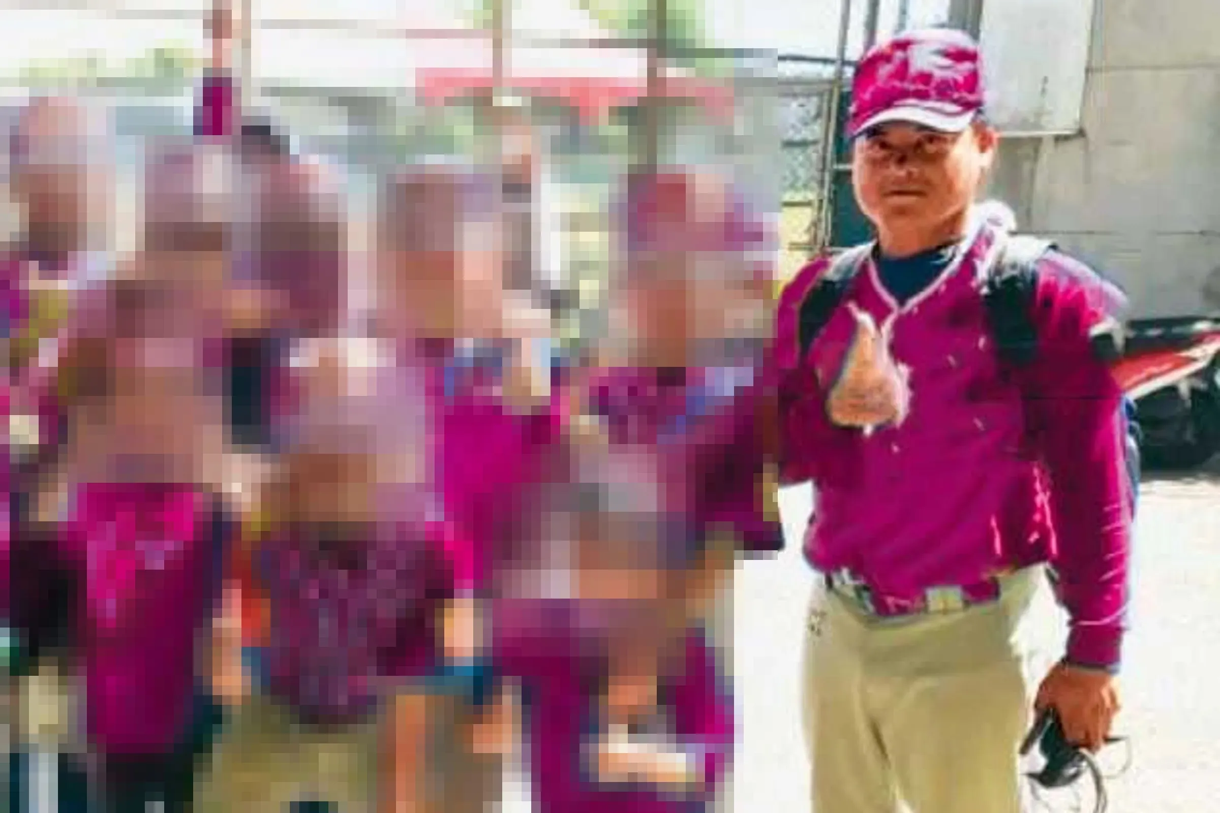 松志彬涉嫌性侵猥褻53名學童，累積罪名已上百條。（翻攝畫面，為保護當事人，圖經變色後製處理）