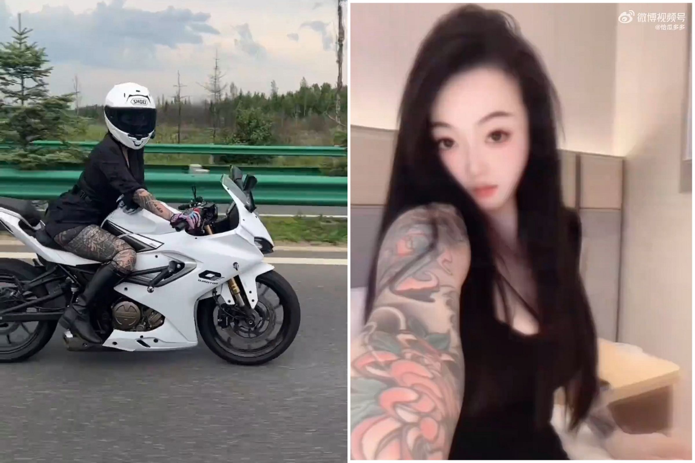 為流量不要命，又一中國重機正妹車禍慘死！曾炫耀時速飆265公里。（翻自微博）
