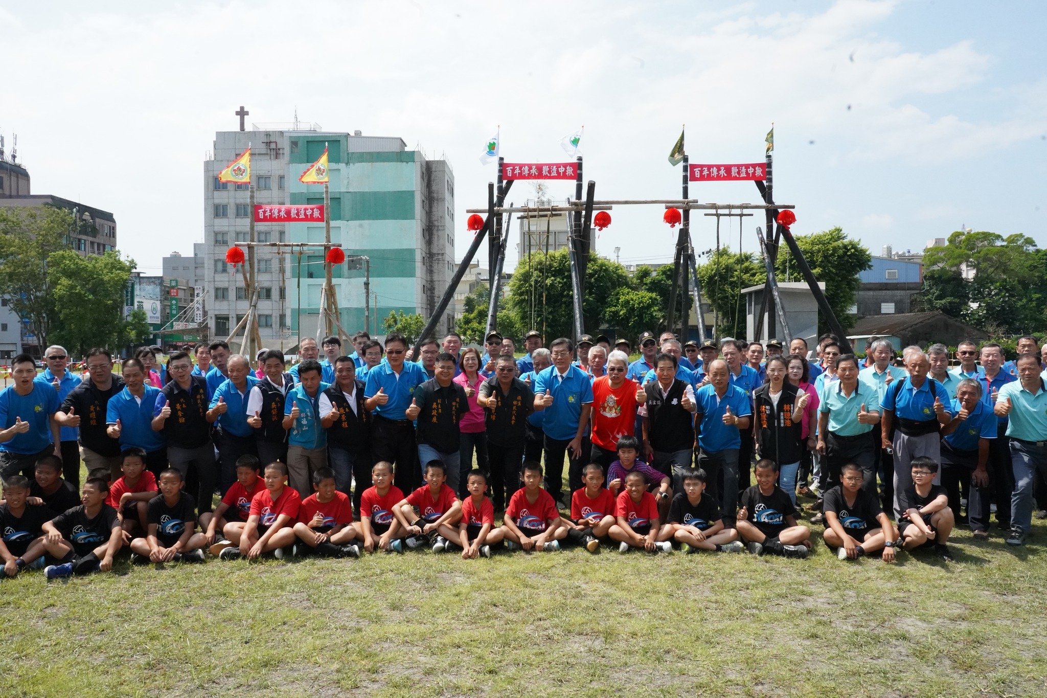 宜蘭礁溪的「中秋盪鞦韆」活動即將展開，主辦單位已架設起7公尺高的鞦韆架，準備好迎接大家來挑戰。（翻攝臉書＠礁溪鄉公所）