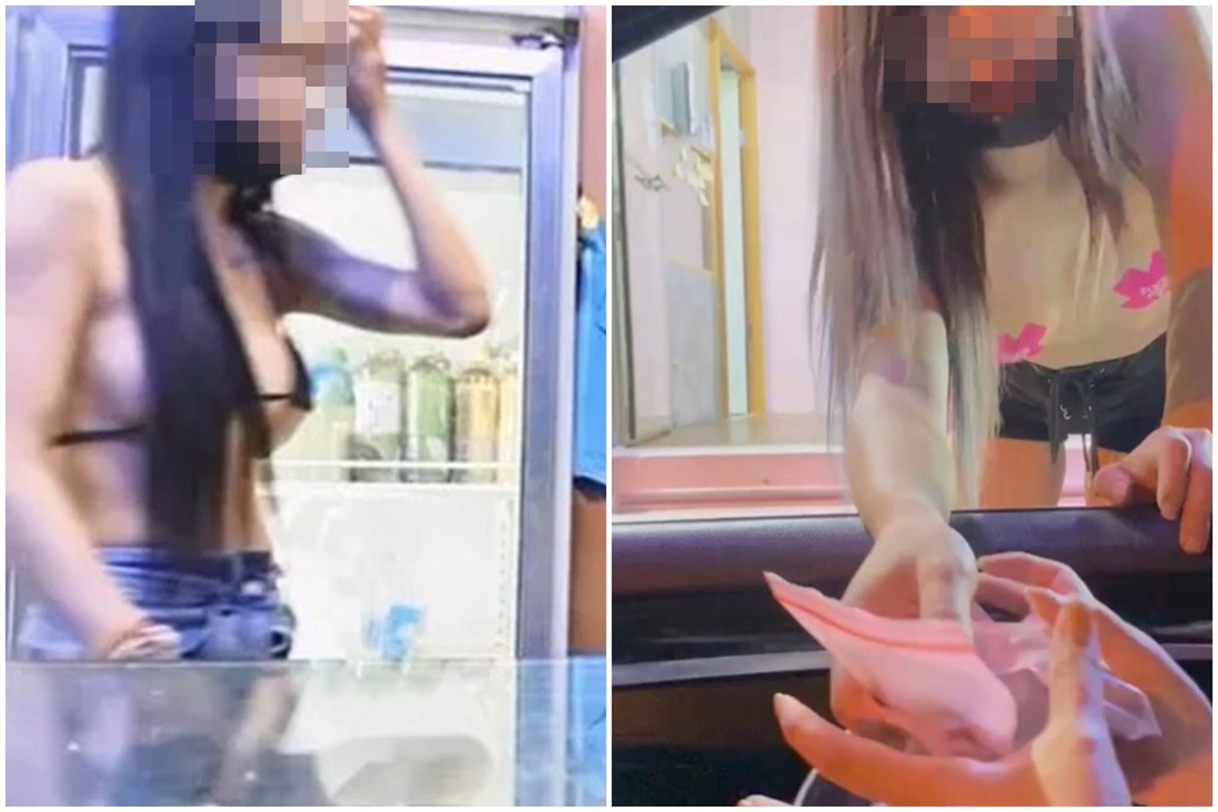 台中一名檳榔西施疑不滿直播被年幼兒子打斷,竟在鏡頭前痛毆孩子,如今被起底過去曾因僅用胸貼遮兩點觸法。(翻攝畫面、社會事新聞影音)