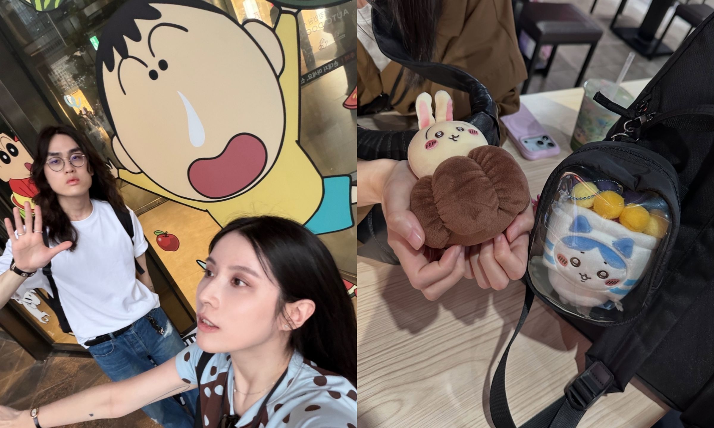 鶴The Crane與女友都是吉伊卡哇粉絲，最愛角色依序為吉伊、小八、獅薩，更大讚新電影比《奧德賽》好看。（翻攝鶴The Crane IG)