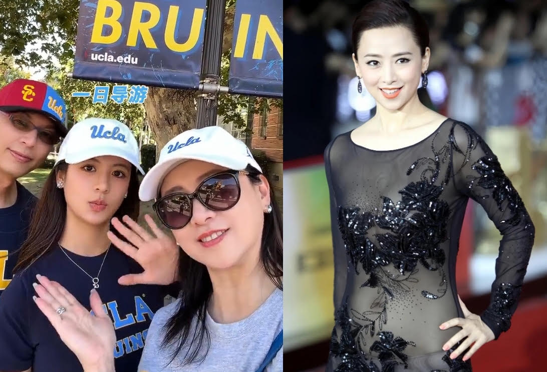 翁虹當年與賭場副總裁閃婚,最終因對方出軌而離婚,最後與健身管理師劉冠廷(左圖左)再婚,生下一女小水晶,一家三口幸福美滿。(翻攝微博)