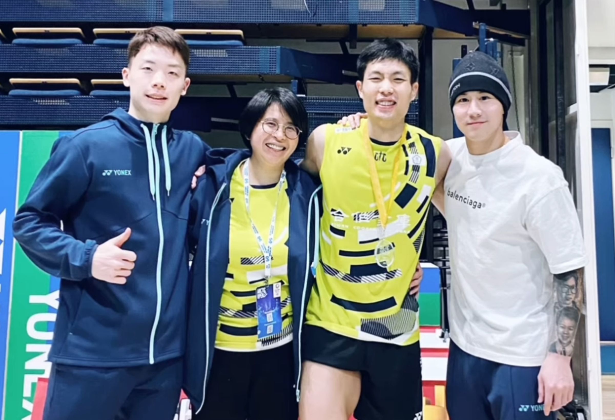 周天成在北極羽球公開賽以21比18、21比17直落二擊敗對手,勇奪本季第2冠。(翻攝自周天成IG)