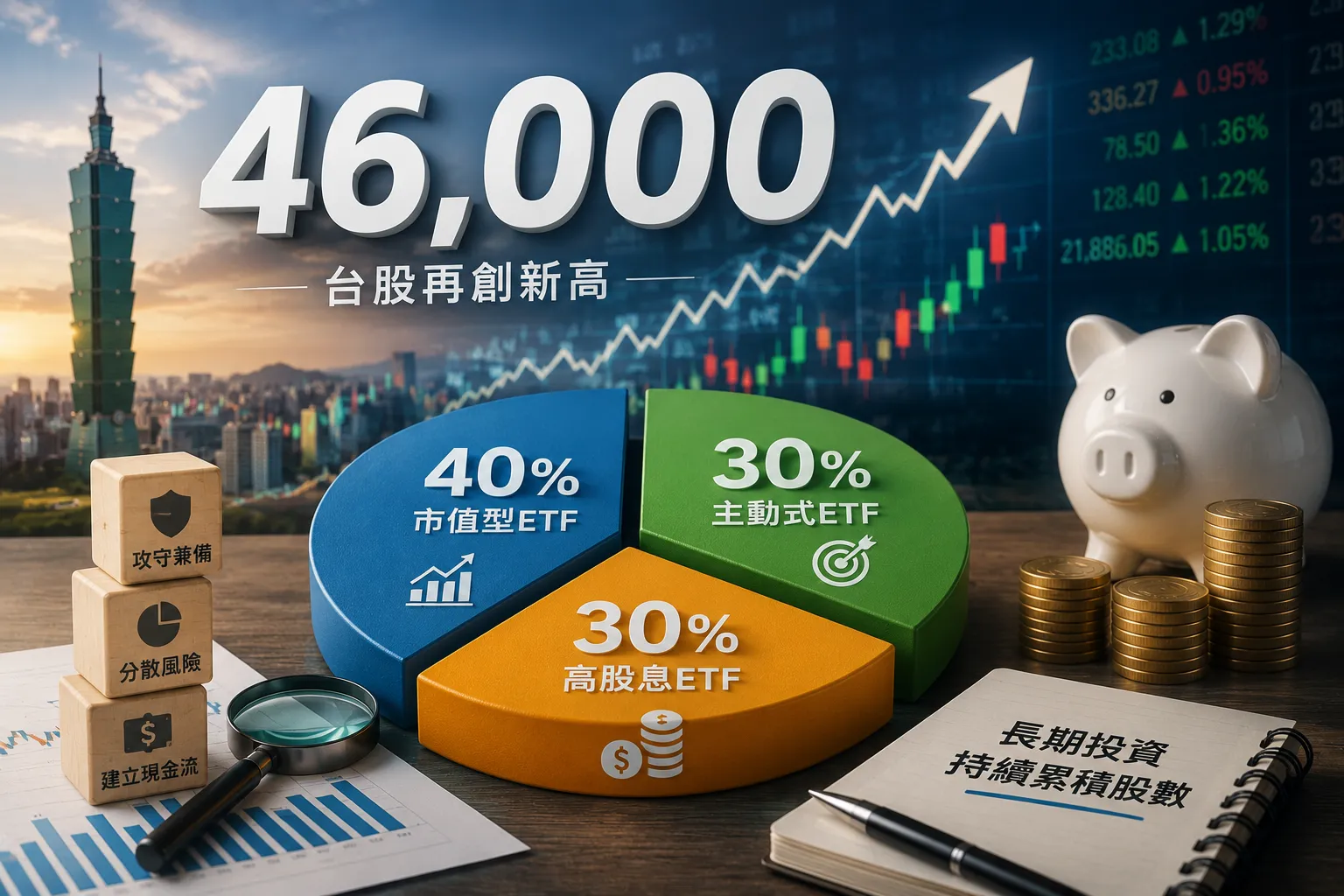 台股四萬六還能進場存股？杉本來了揭獨門配置法+這檔ETF最穩