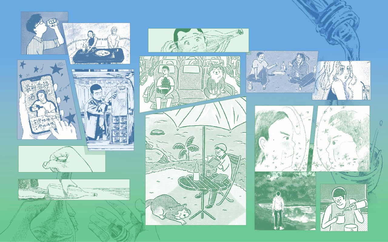 台灣首部原創地酒漫畫《微醺島之味》以地酒牽引出在地故事與情感。（聚場文化提供）