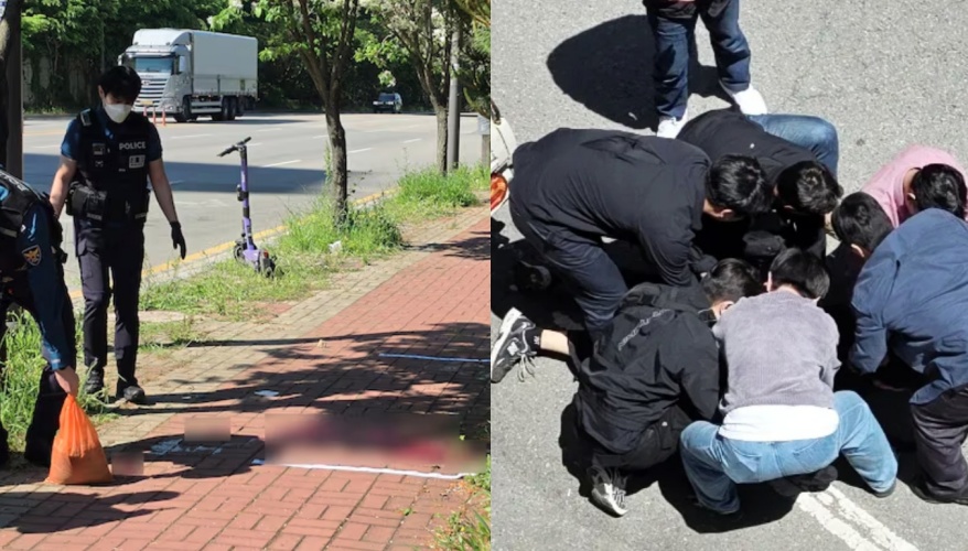 24歲張姓嫌犯遭逮後坦承與受害者素不相識，僅因「原本想輕生後來改主意」就隨機挑選路人下手。（翻攝自X）