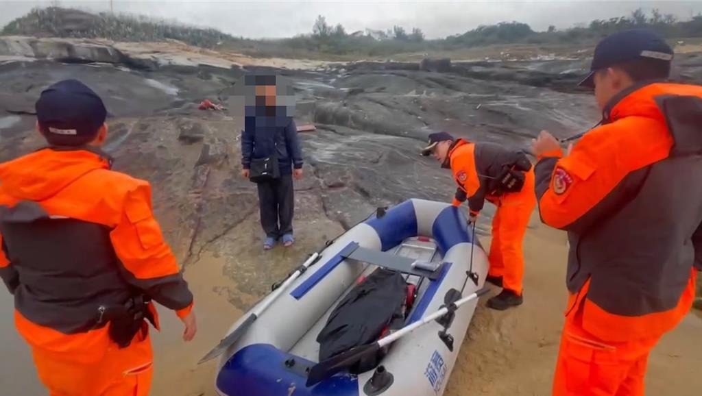 海巡署今查獲一名中國籍男性企圖偷渡入境。（海巡署提供）