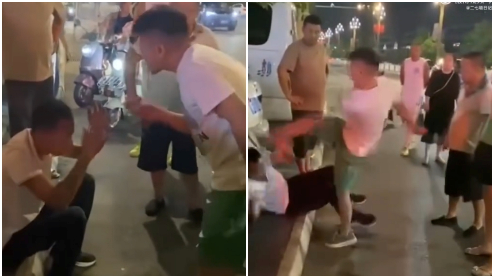 12歲女兒被帶去開房間，父親「大力金剛腿」暴打色叔叔。（翻攝畫面）