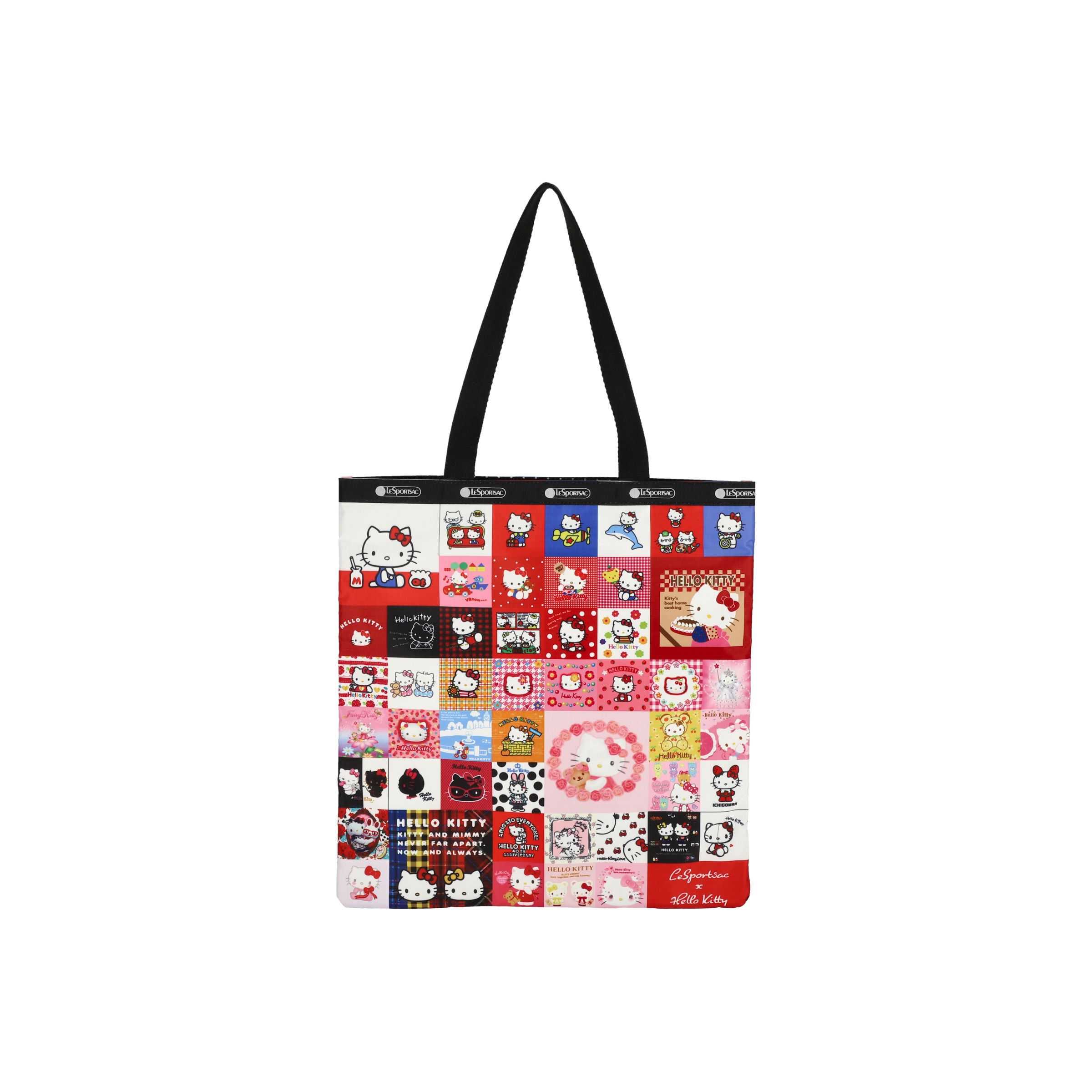 Hello Kitty 50週年大型肩背托特包。NT$4,800(藍鐘提供)