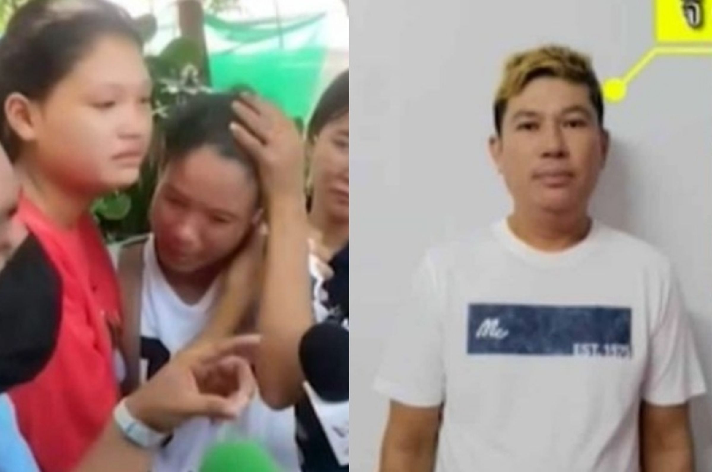 緬甸強震發生後,曼谷審計大樓也被震垮,這名來自緬甸的移工(右圖)也不幸被壓死,而妻子徒步4天跋山涉水從緬甸來到曼谷想領回遺體時,卻發現驚人祕密。(翻攝自第八頻道)