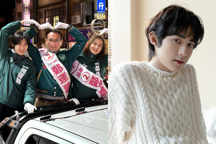 鄭運鵬（左圖中）的帥兒德德（左圖左、右圖）日前爆紅，今鄭運鵬則在臉書透露心境。（翻攝自鄭運鵬臉書、德德IG）