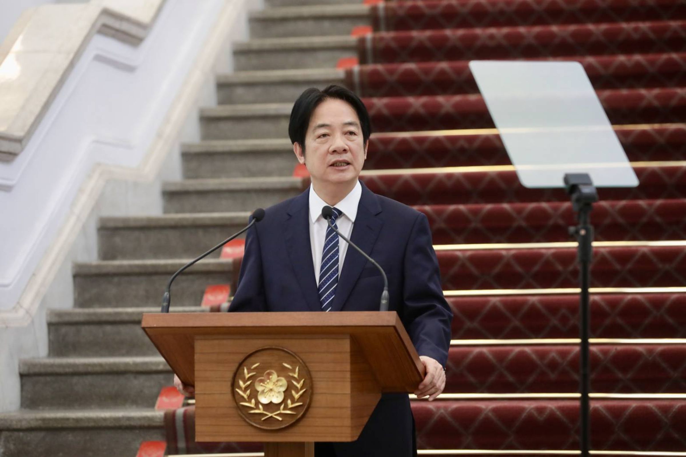 總統賴清德就職1週年演說前,特別先關切三峽重大車禍的處理情況。(鏡報新聞網林煒凱)