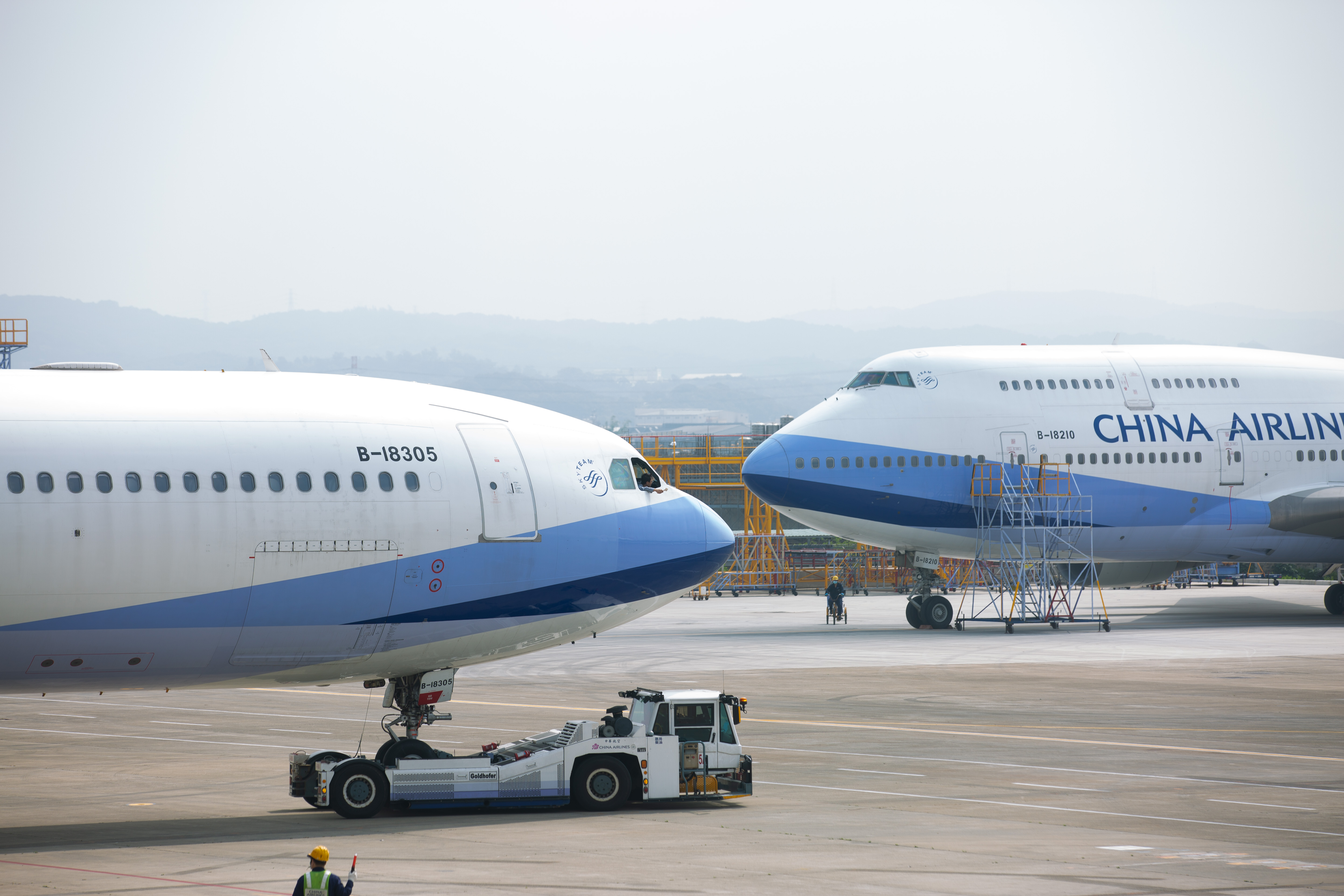 華航編號CI186從桃園飛往釜山的航班本月2度出包。（示意圖，資料照）