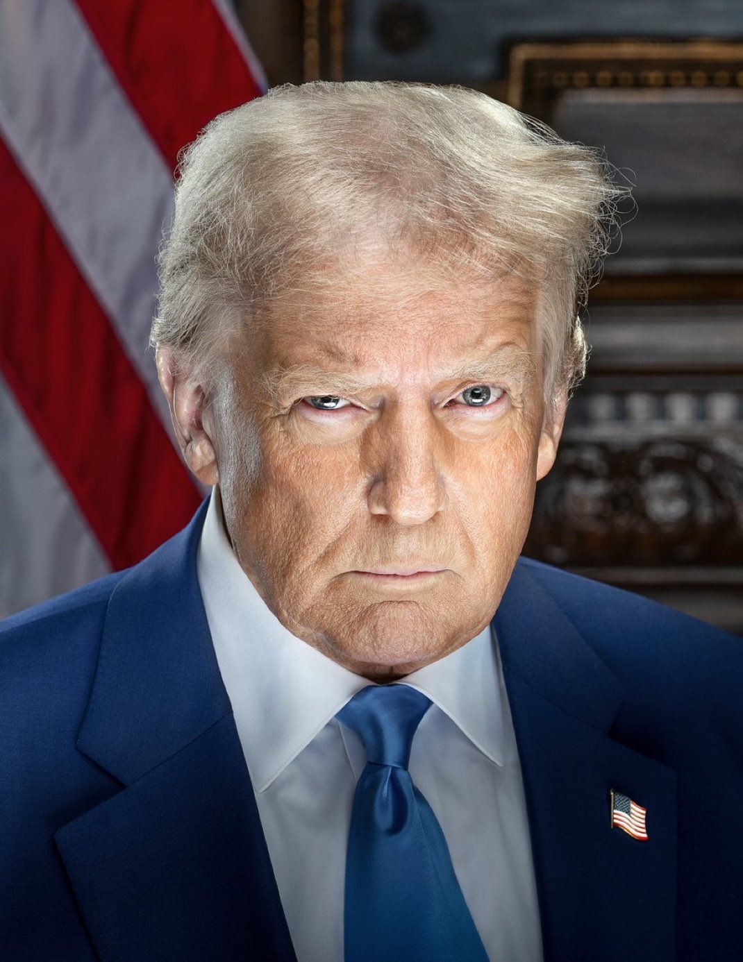 川普第二任期總統肖像亮相。(翻攝Donald Trump Jr. IG)