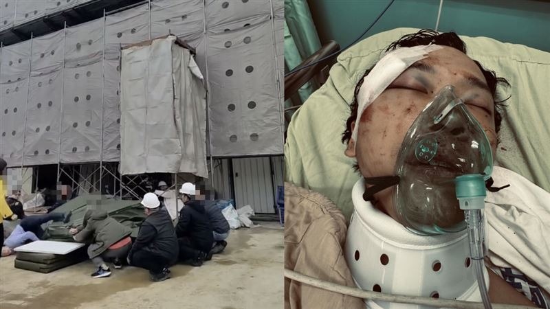 民視八點檔《豆腐媽媽》驚爆工安意外。（翻攝畫面）